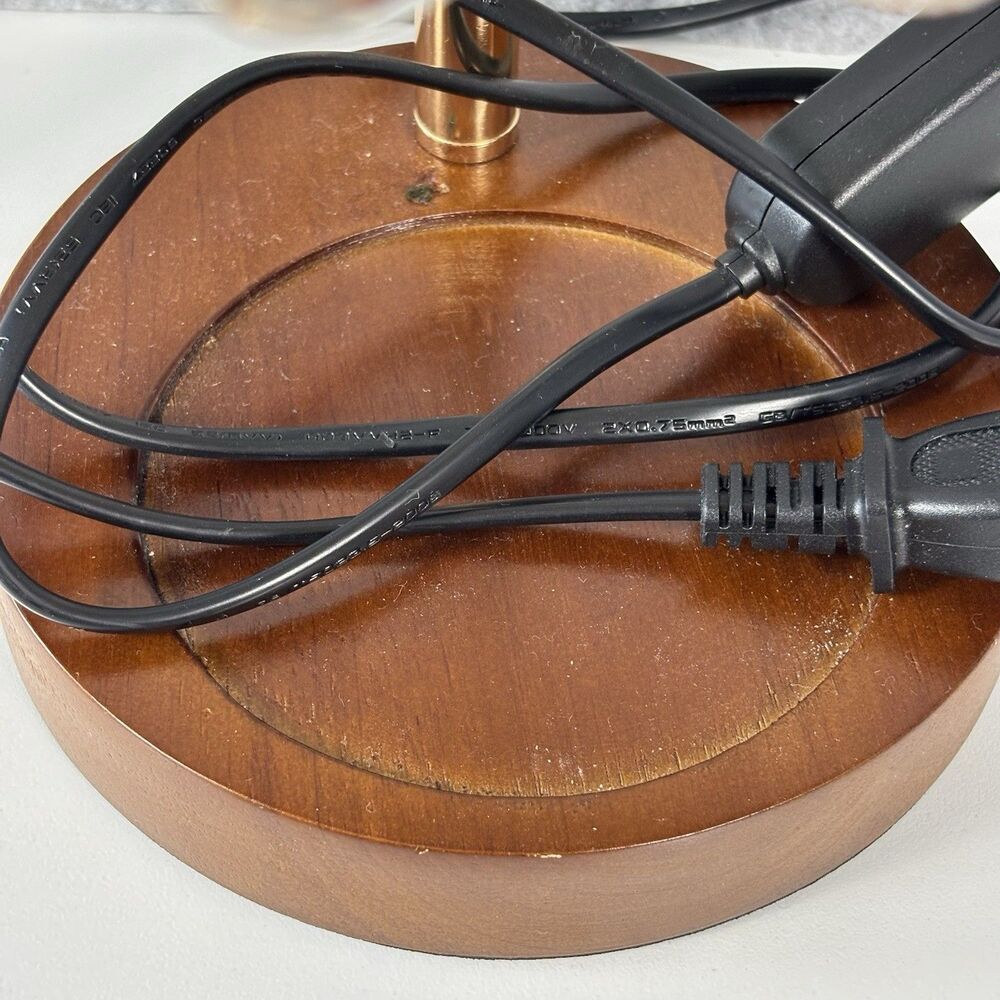 Rotating Candle Warmer Lamp Glass Shade Wood Base Temperature Adjustable LED - Picture 6 of 11